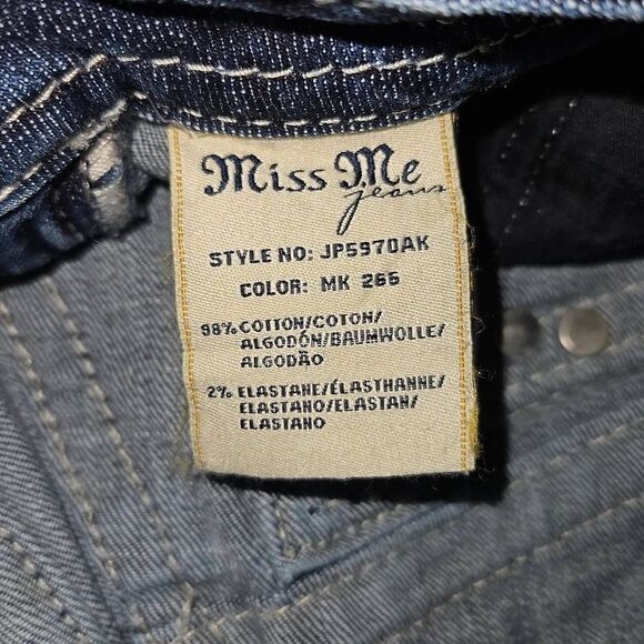 Miss Me Ankle Skinny Jeans With Purple Embellished Floral Pockets - Picture 11 of 11